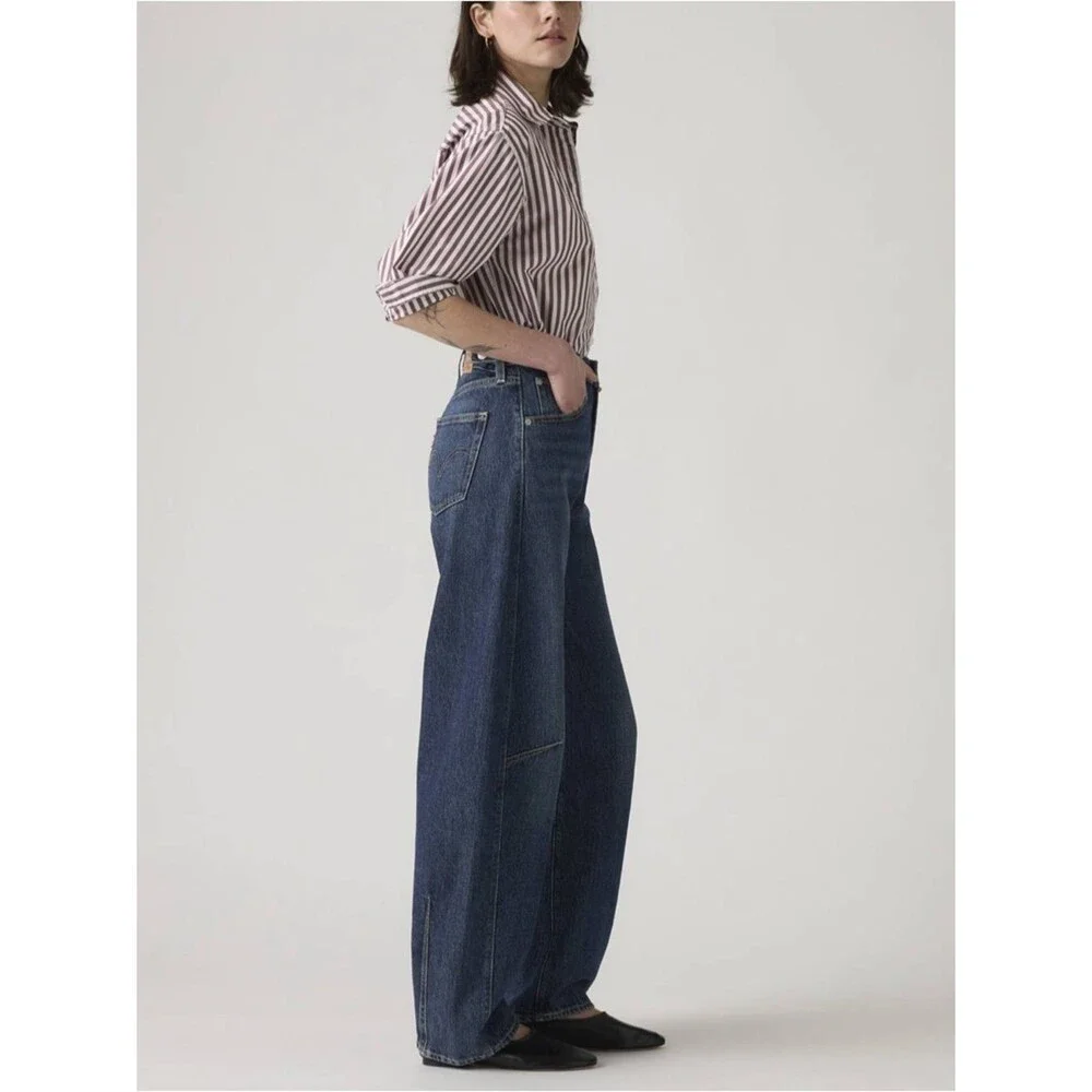 Levi’s Barrel Cinch Jeans in New Shades Dark Wash sz 32x31 NWT - Picture 4 of 11